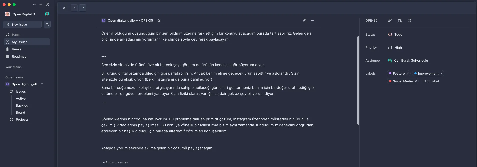 Linear app