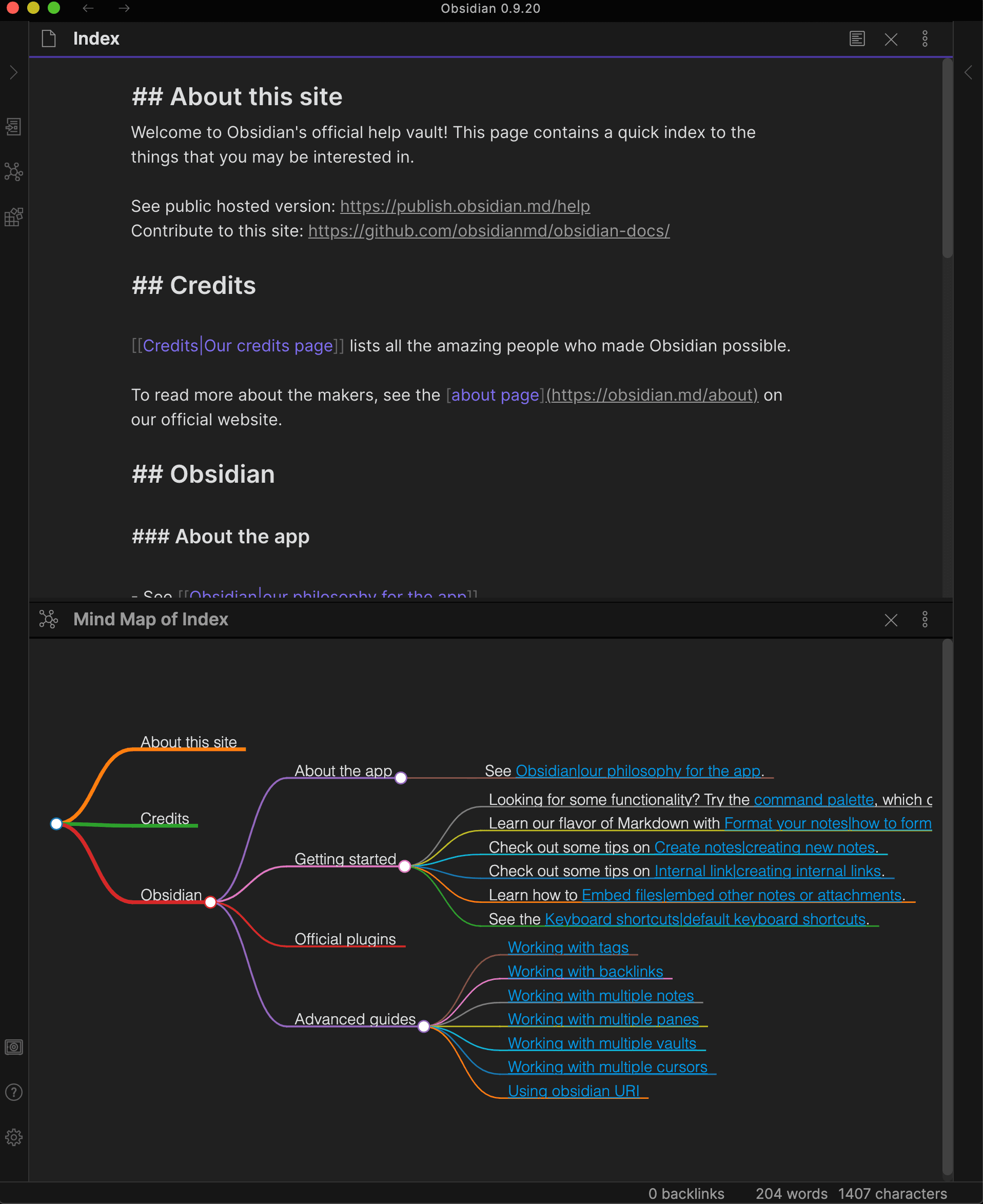 Obsidian Mindmap eklentisi