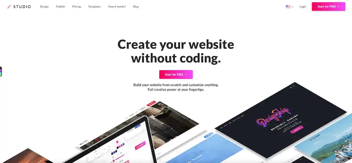 Blogging site: Studio