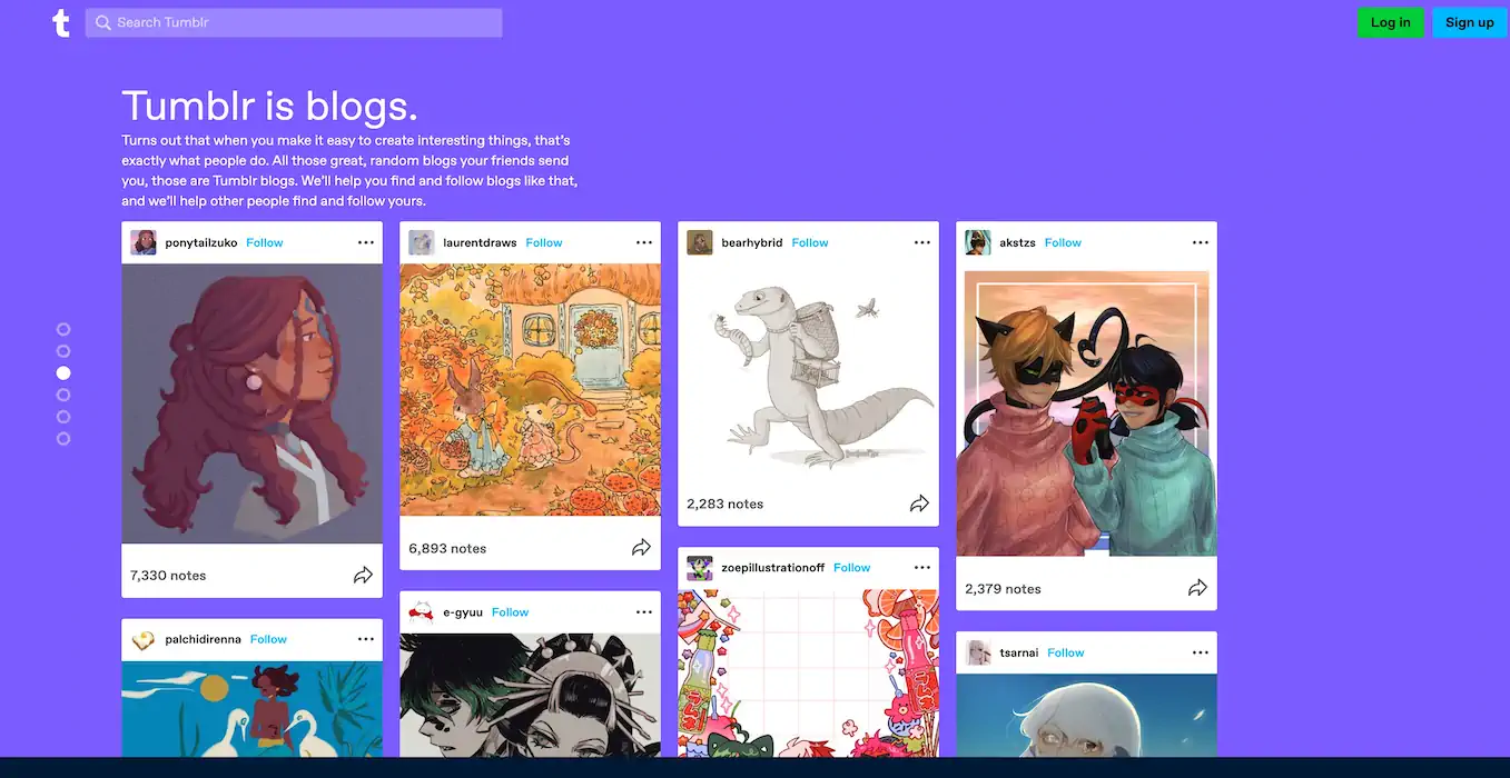 Blogging site: Tumblr