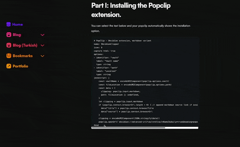 Install Popclip Extension